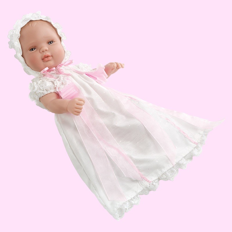  Berjuan кукла-пупс BABY SMILE  в крестильном платье