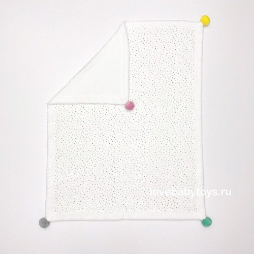 LoveBabyToys Плед c цветными помпонами