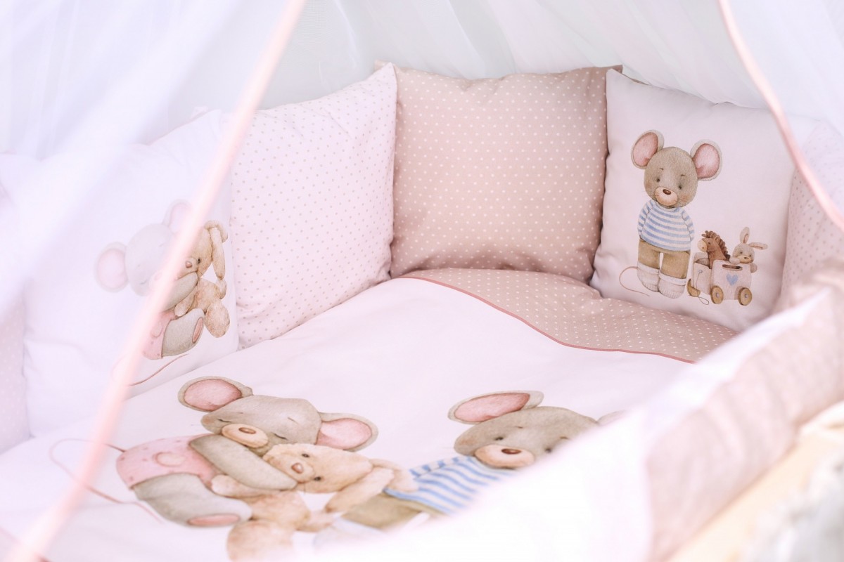 Lappetti Комплект в детскую кроватку с подушечками "Little Mouse"